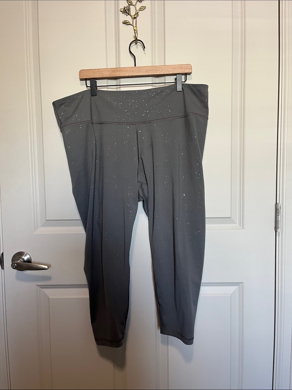 GAP XXL Plus Size Charcoal Speckled Active Leggings